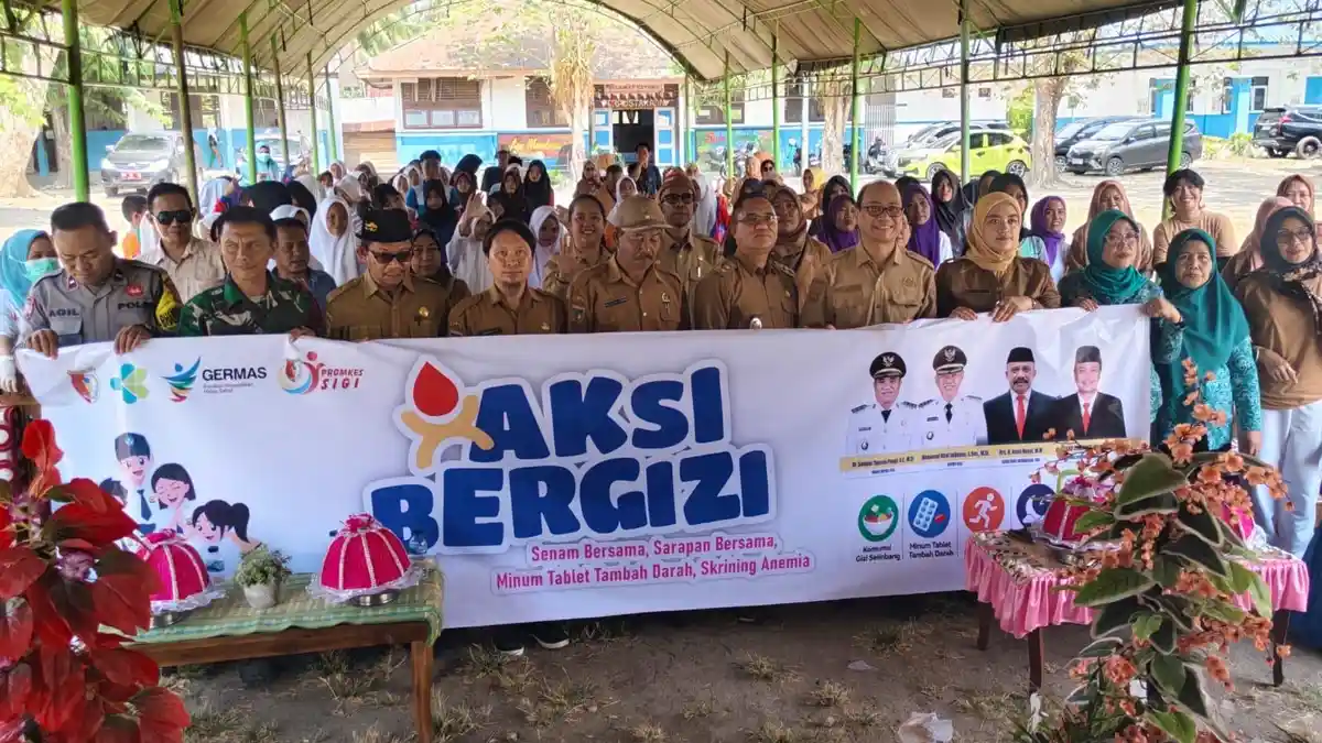 Aksi Bergizi Digelar di SMPN 8 Sigi, Camat Tanambulava Dorong Kebiasaan Hidup Sehat